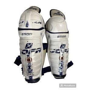 Vintage JOFA 2500 Hockey Shin Guards size 14" inch Pads Ice sr senior Guard READ